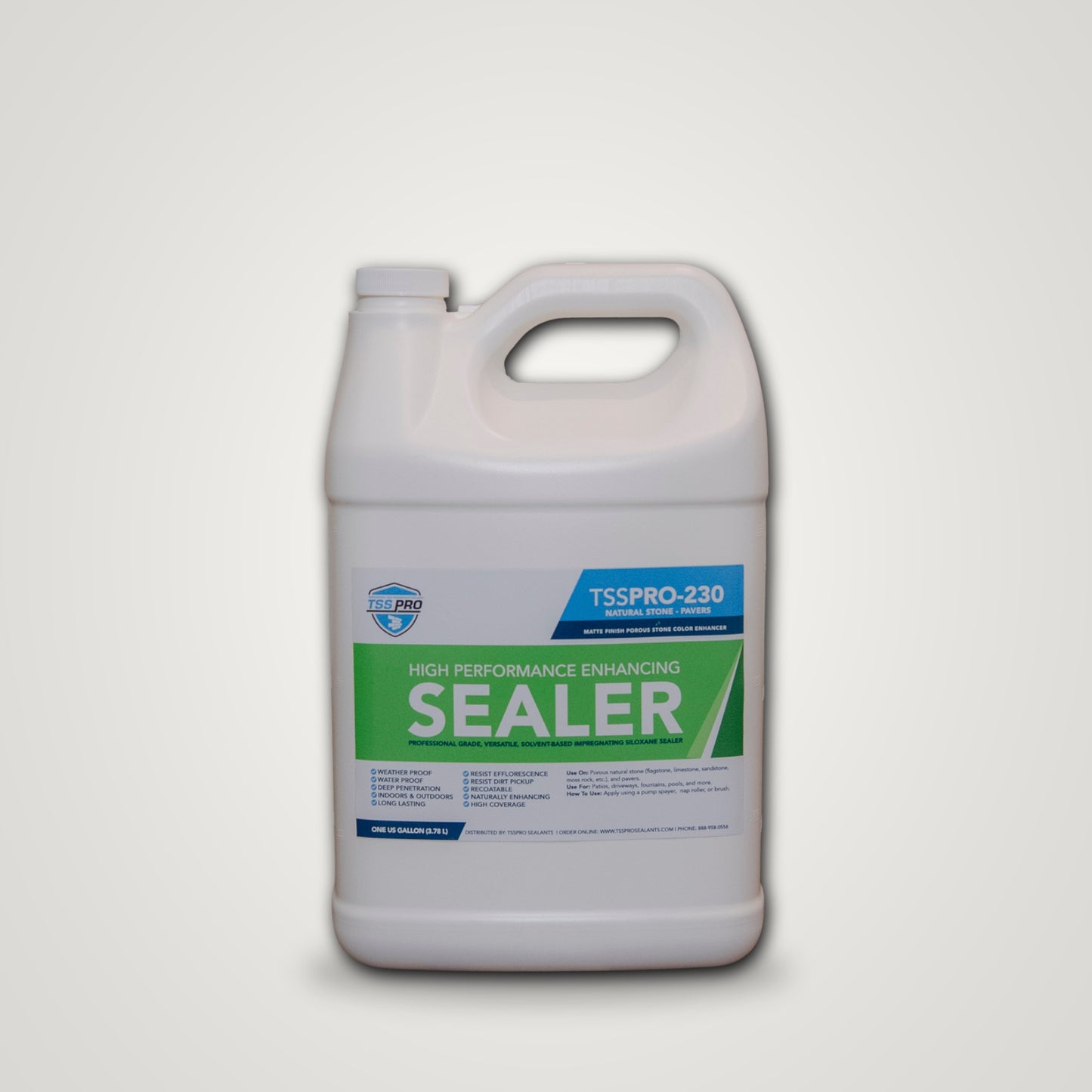 TSSPRO 230 High Performance Enhancing Sealer — 1 gallon jug, gray background