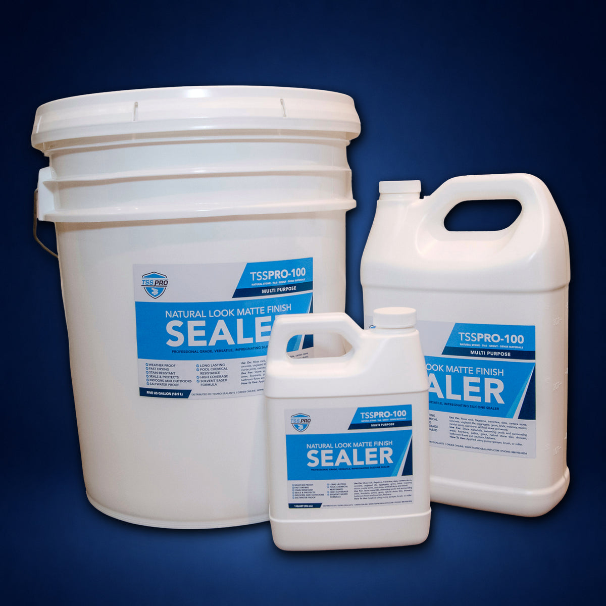 TSSPRO 100 Natural Look Stone Sealer (Solvent-Based)