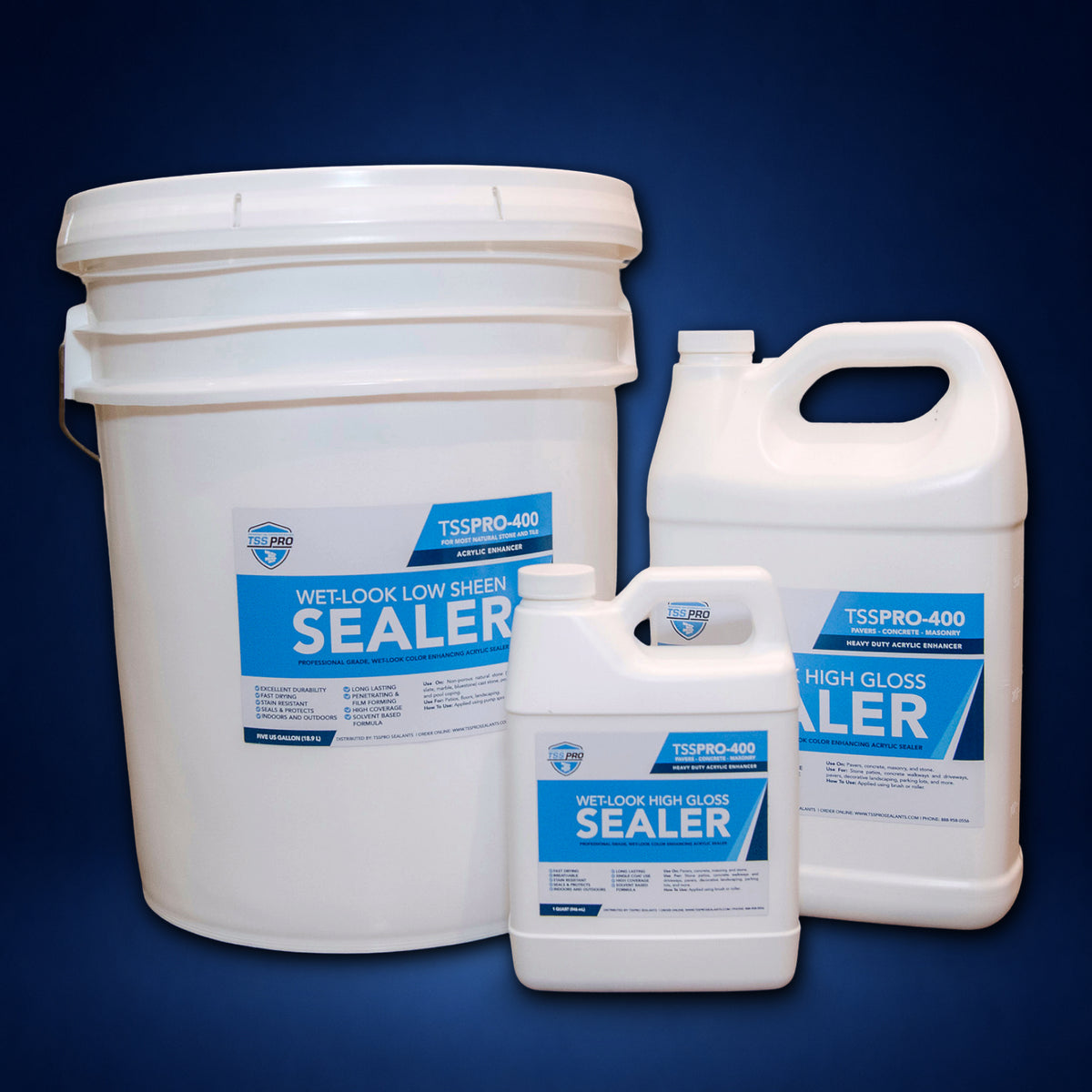 TSSPRO 400 HD Wet Look High Gloss Stone Sealer