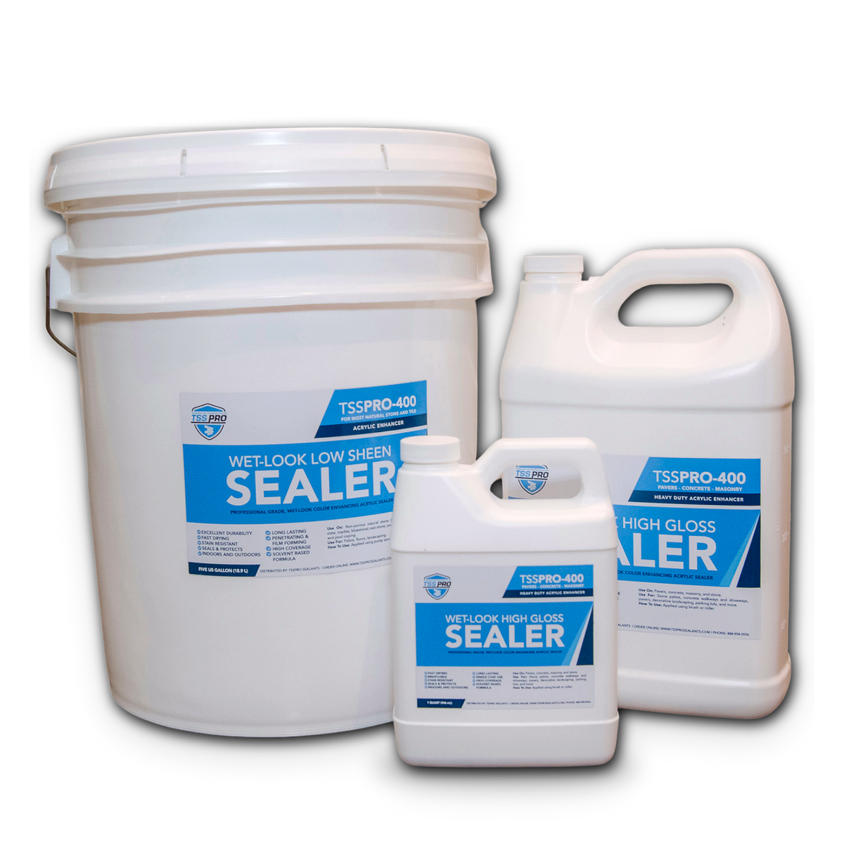 TSSPRO 400 HD Wet Look High Gloss Stone Sealer
