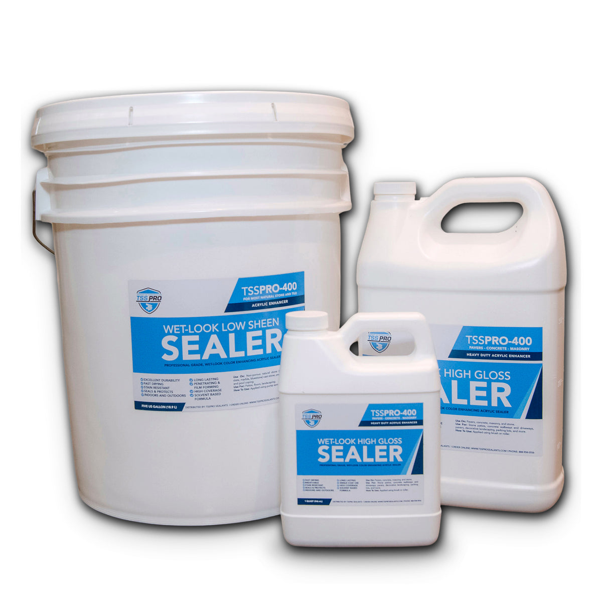 TSSPRO 400 HD Wet Look High Gloss Stone Sealer