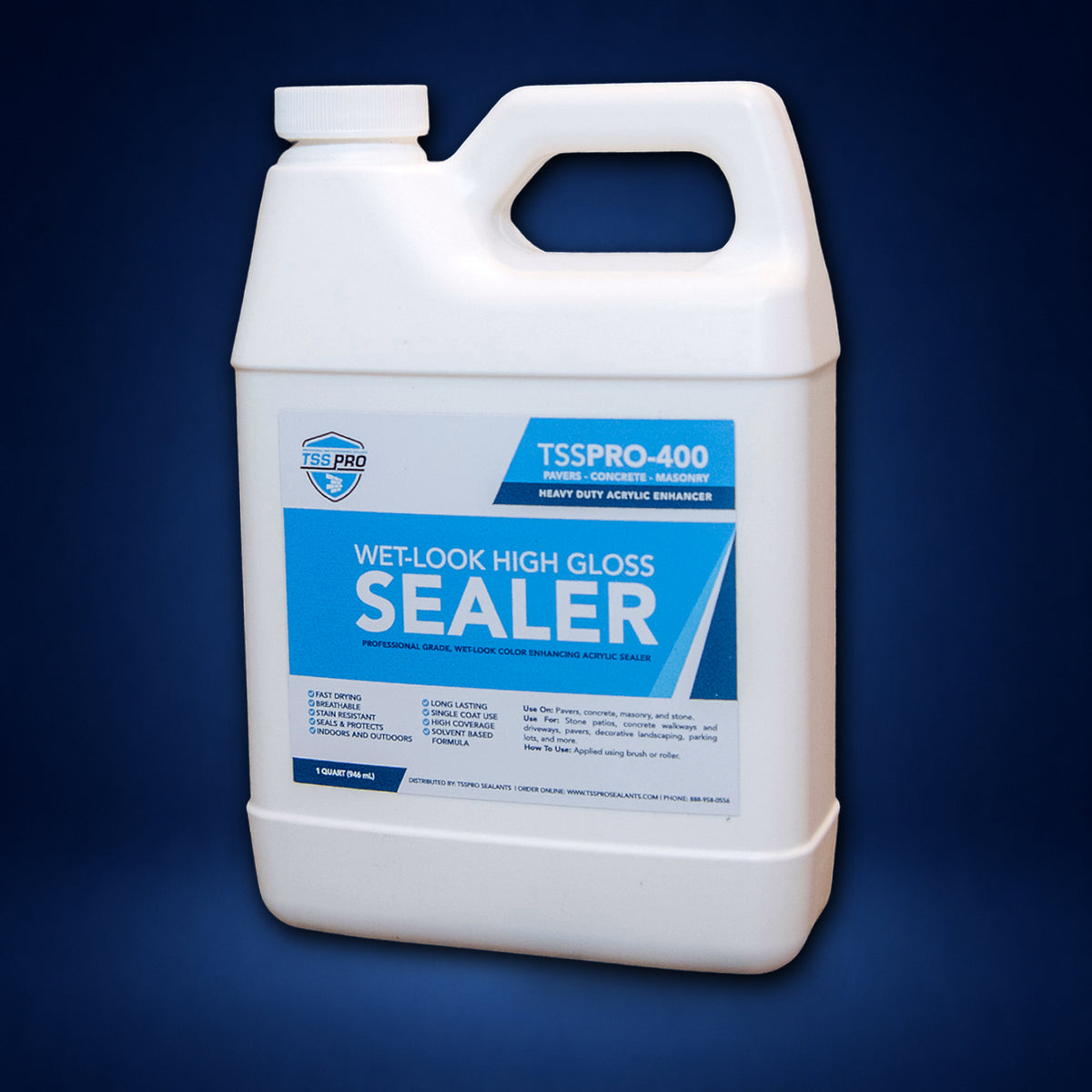 TSSPRO 400 HD Wet Look High Gloss Stone Sealer