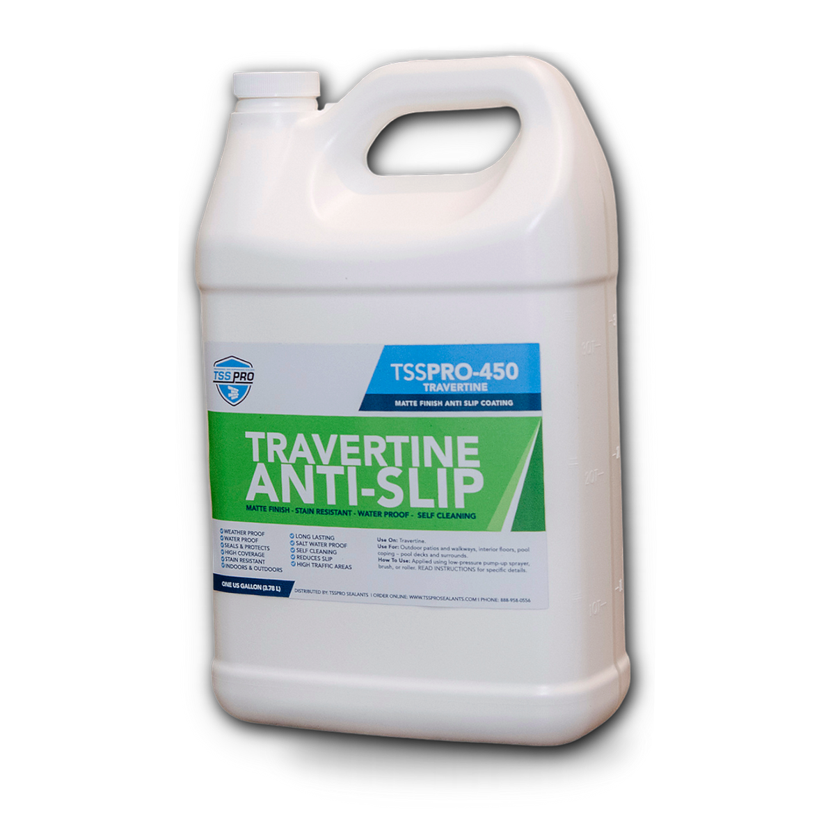TSSPRO 450 Anti-Slip & Stain Resistant Travertine Sealer