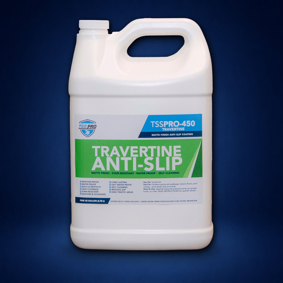 TSSPRO 450 Anti-Slip & Stain Resistant Travertine Sealer