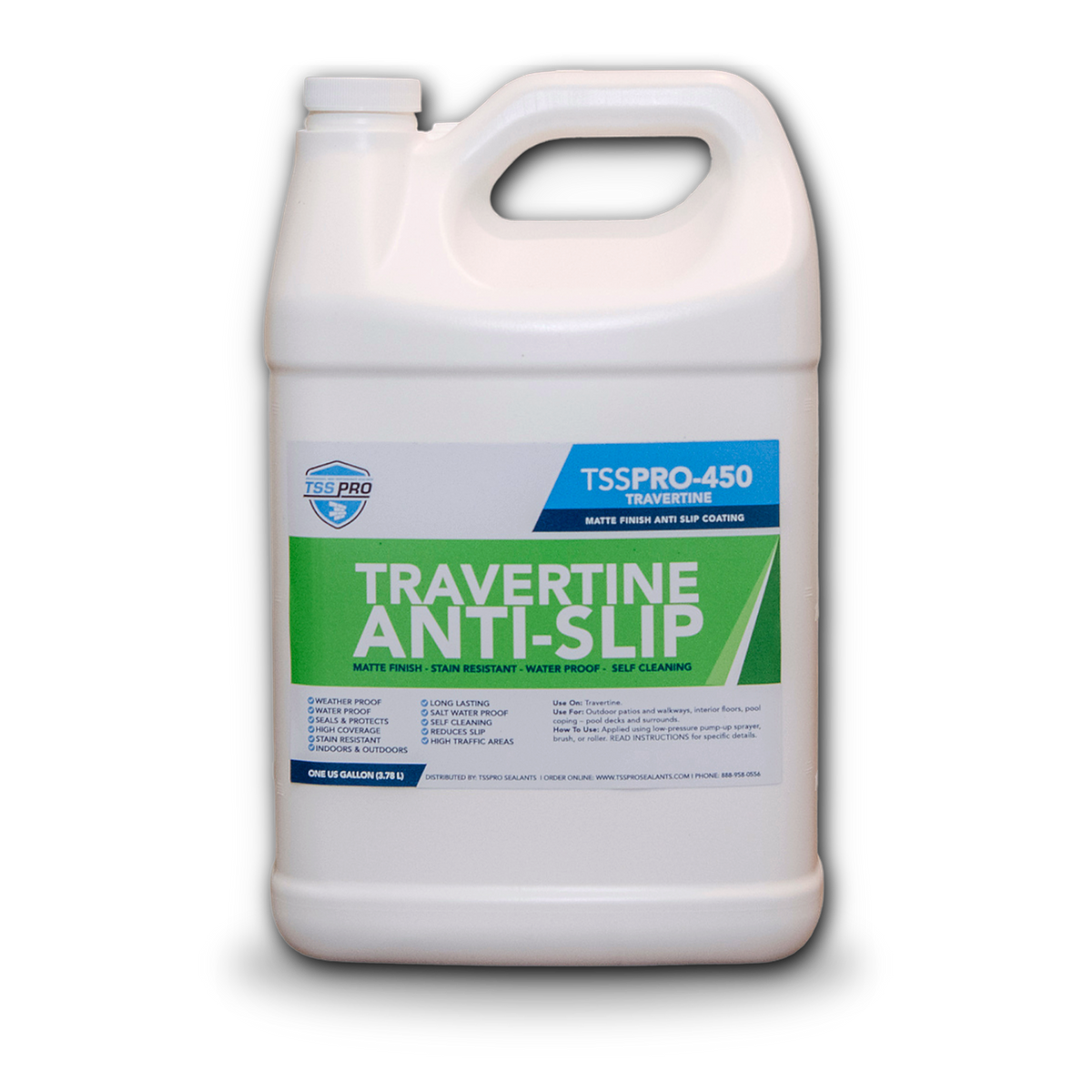 TSSPRO 450 Anti-Slip & Stain Resistant Travertine Sealer