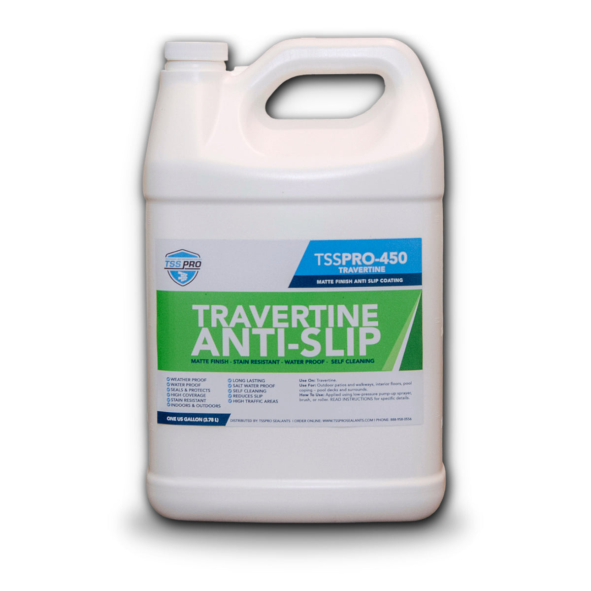 TSSPRO 450 Anti-Slip & Stain Resistant Travertine Sealer