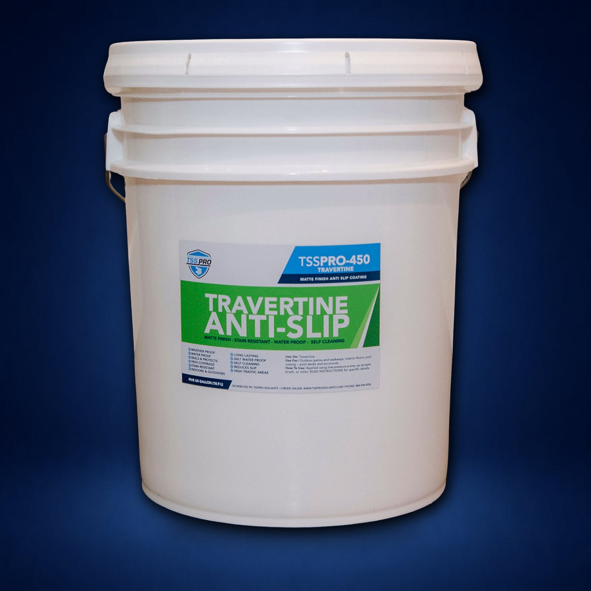 TSSPRO 450 Anti-Slip & Stain Resistant Travertine Sealer