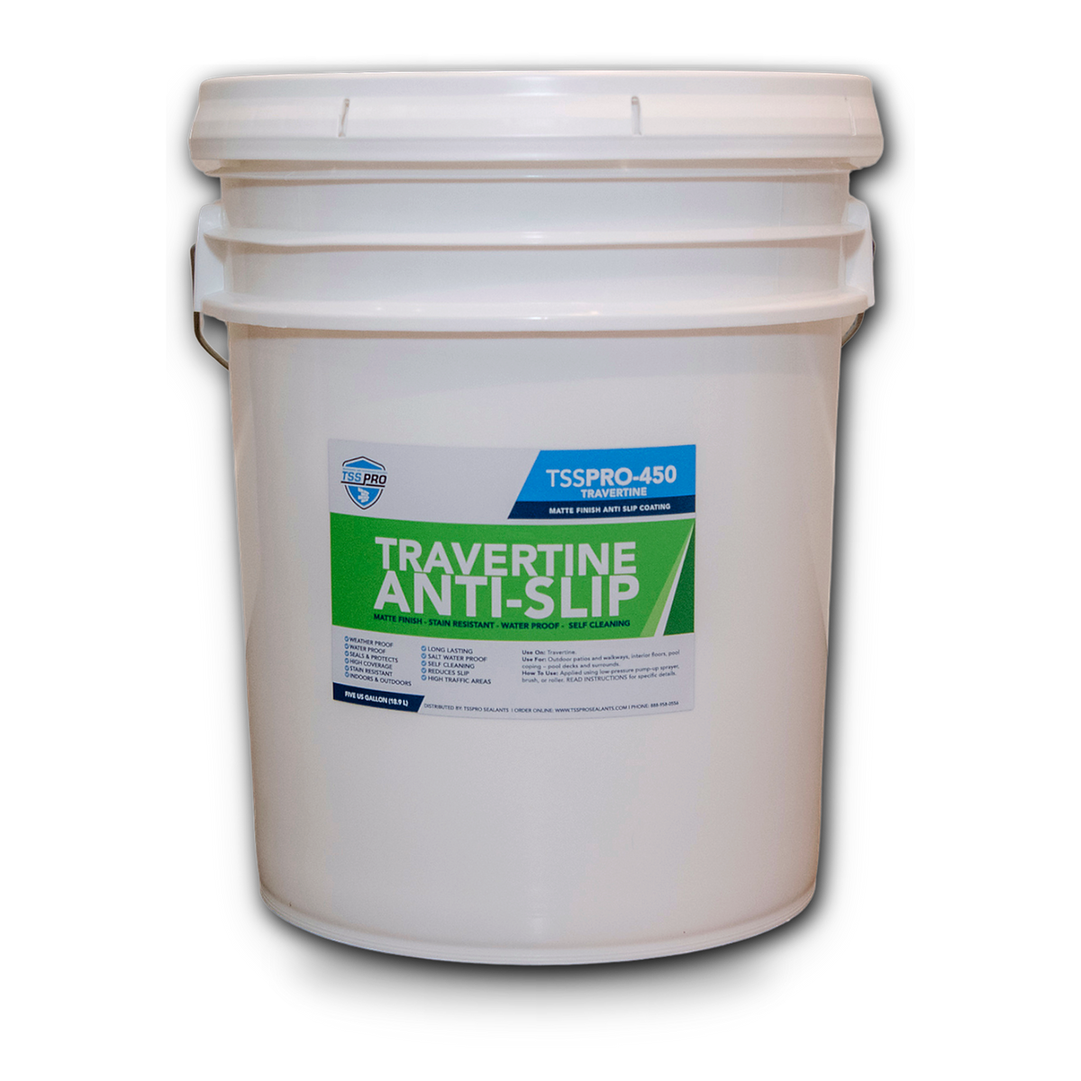 TSSPRO 450 Anti-Slip & Stain Resistant Travertine Sealer