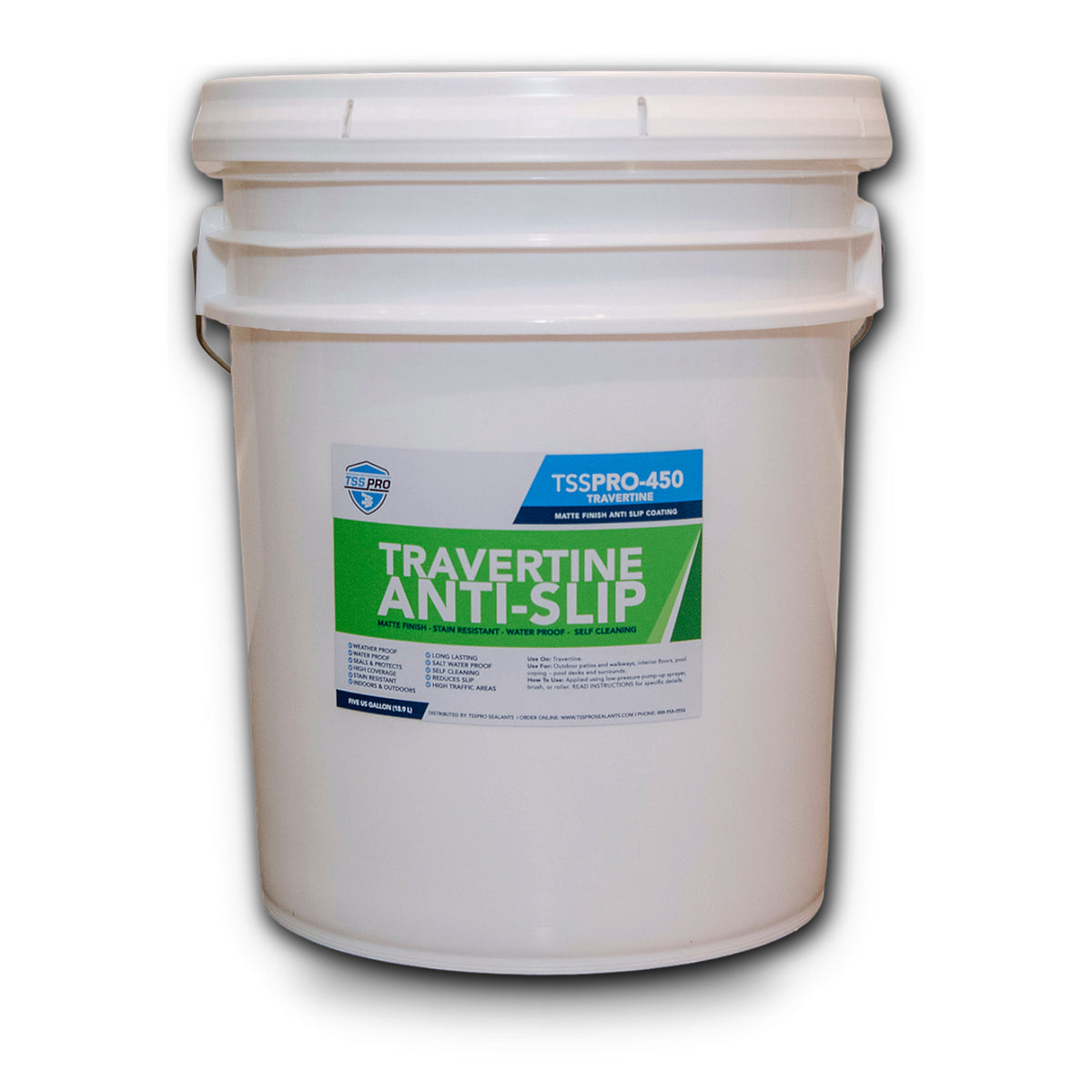 TSSPRO 450 Anti-Slip & Stain Resistant Travertine Sealer