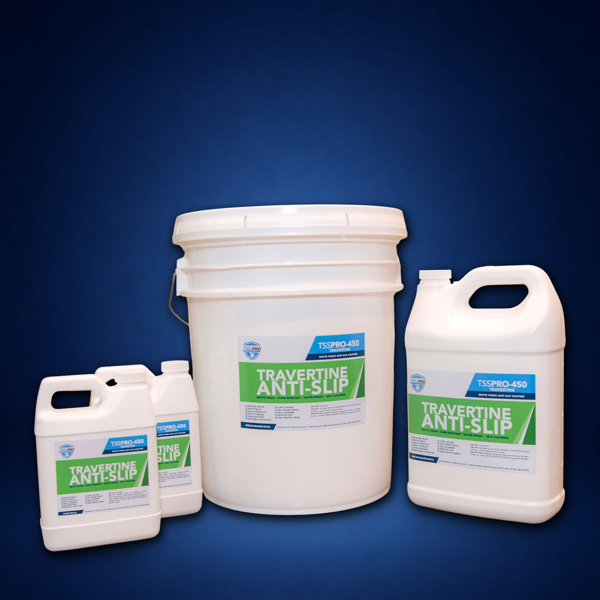 TSSPRO 450 Anti-Slip & Stain Resistant Travertine Sealer