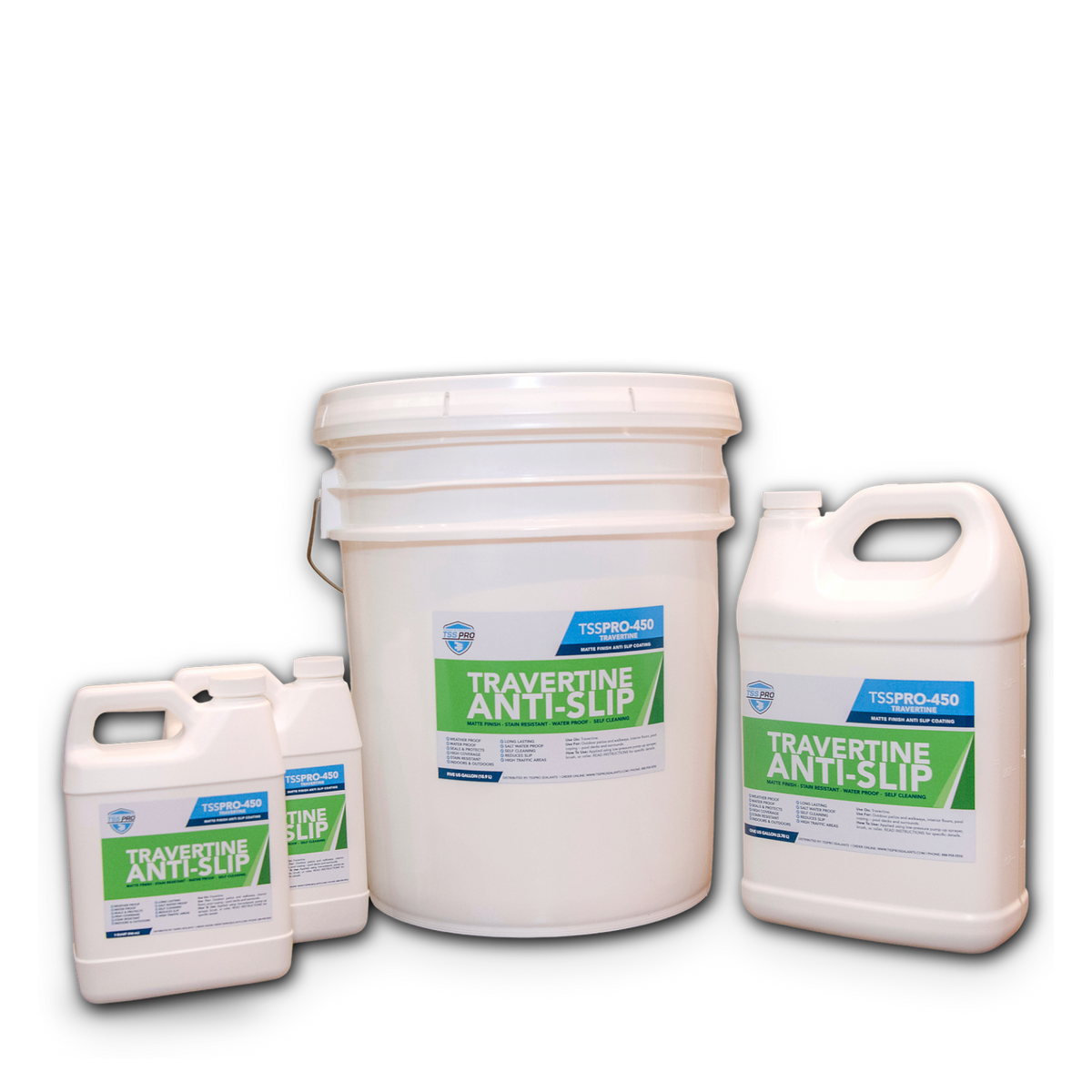 TSSPRO 450 Anti-Slip & Stain Resistant Travertine Sealer