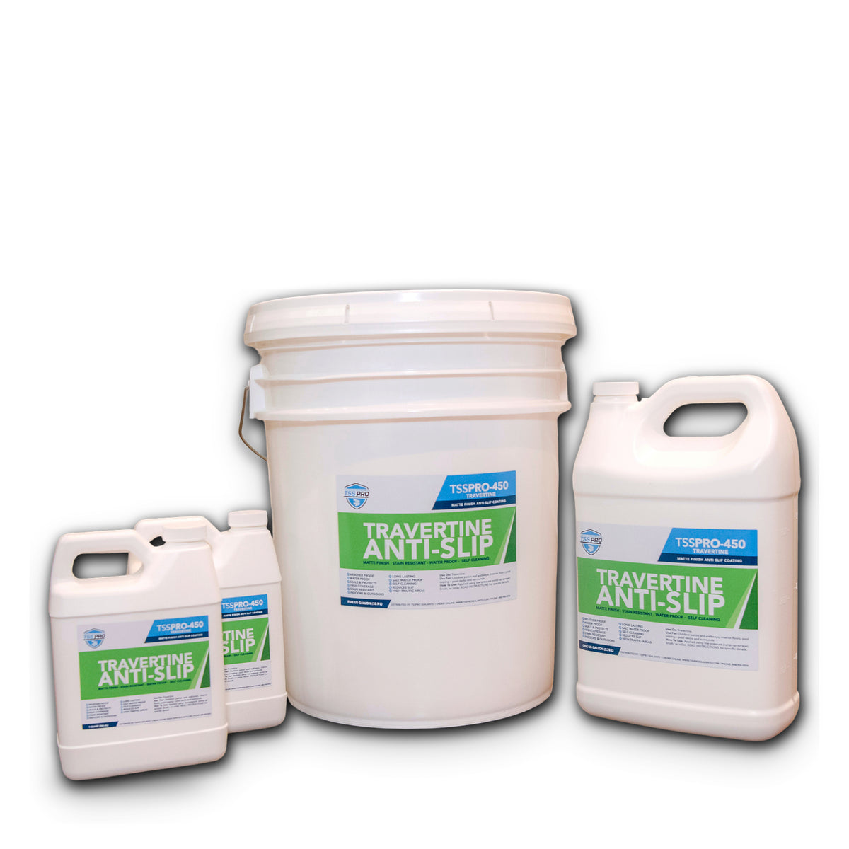 TSSPRO 450 Anti-Slip & Stain Resistant Travertine Sealer