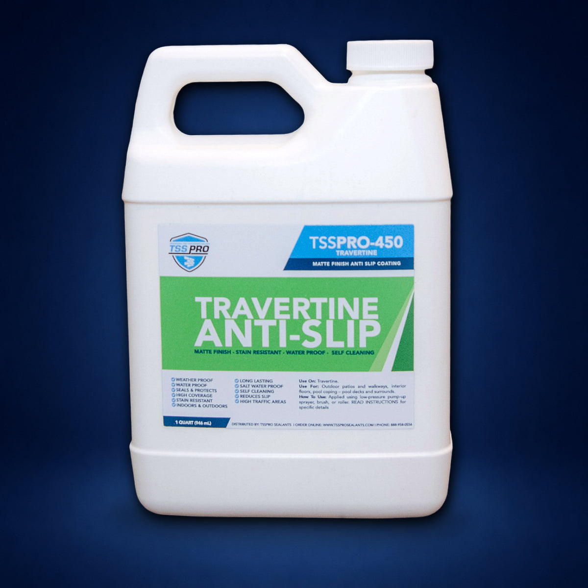 TSSPRO 450 Anti-Slip & Stain Resistant Travertine Sealer