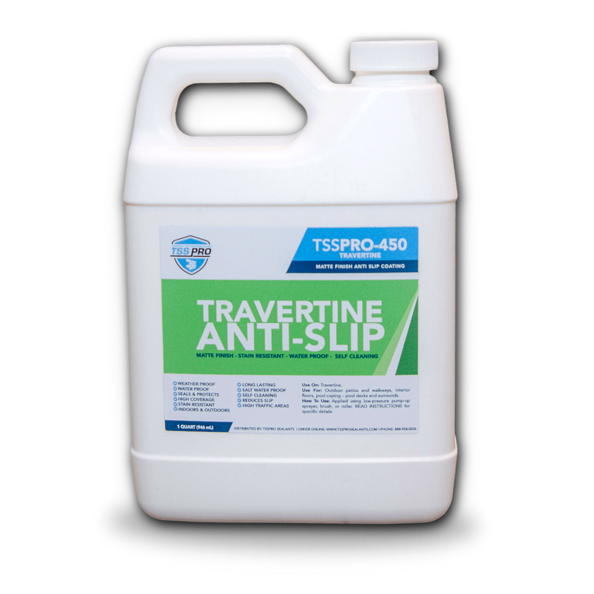TSSPRO 450 Anti-Slip & Stain Resistant Travertine Sealer