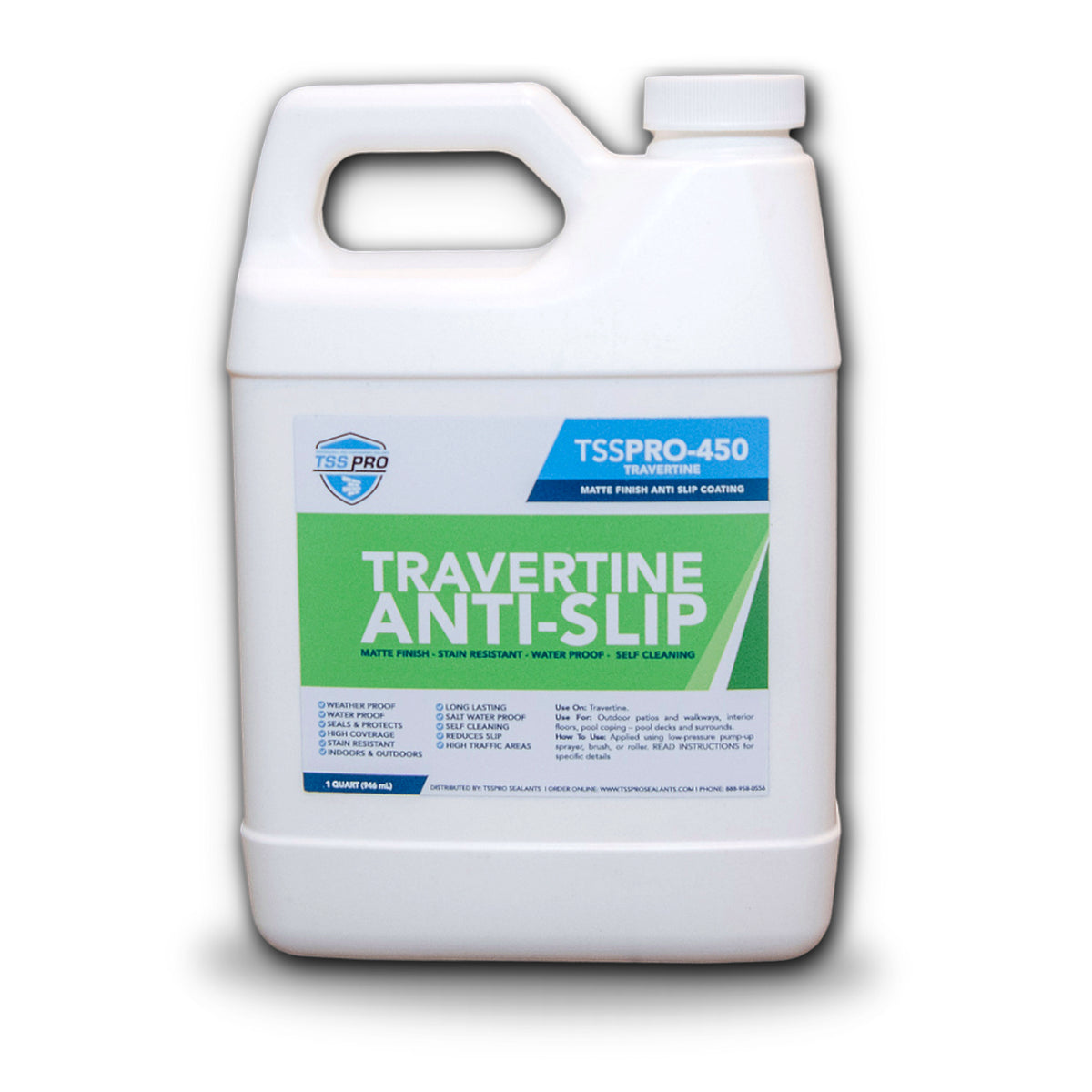 TSSPRO 450 Anti-Slip & Stain Resistant Travertine Sealer