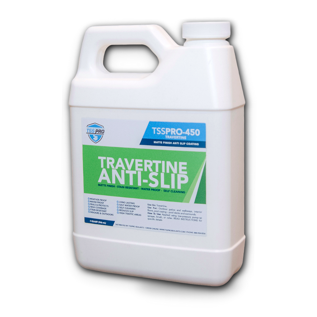TSSPRO 450 Anti-Slip & Stain Resistant Travertine Sealer