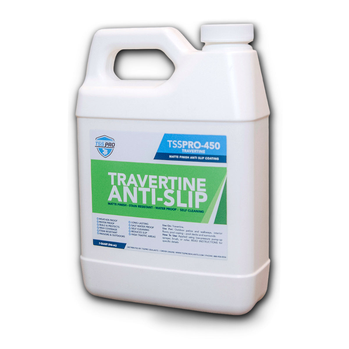 TSSPRO 450 Anti-Slip & Stain Resistant Travertine Sealer