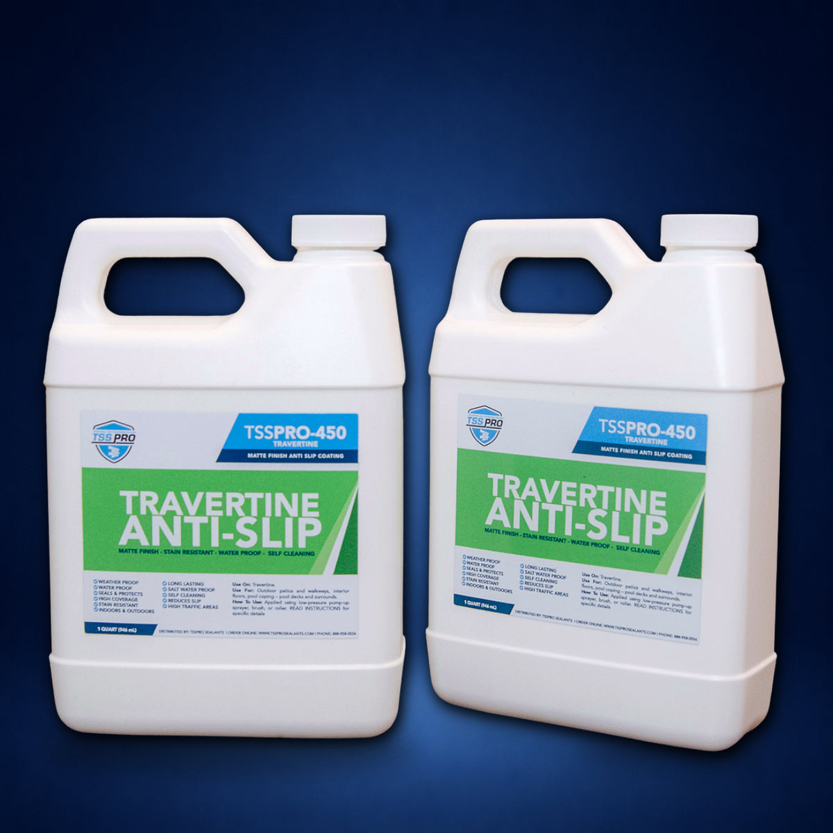 TSSPRO 450 Anti-Slip & Stain Resistant Travertine Sealer