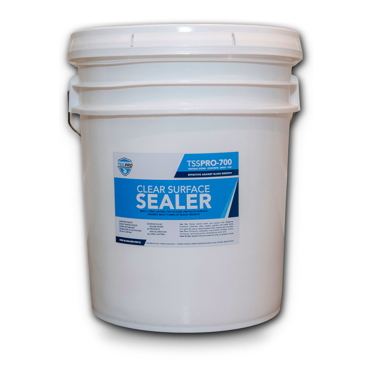 TSSPRO 700 Clear Surface Sealer — Prevents Black Algae & Mold