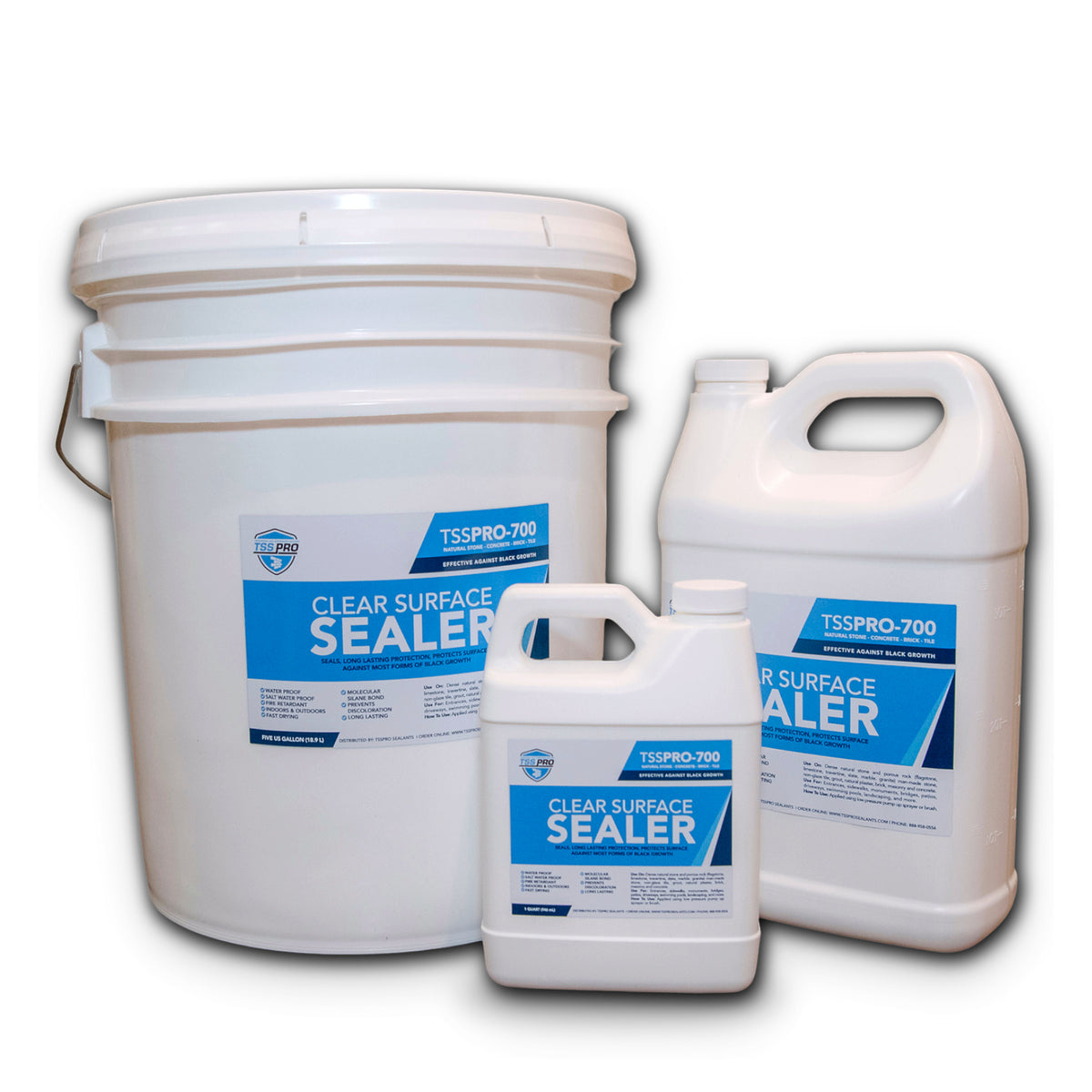 TSSPRO 700 Clear Surface Sealer — Prevents Black Algae & Mold