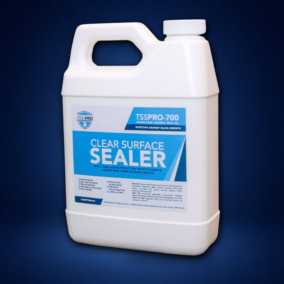 TSSPRO 700 Clear Surface Sealer — Prevents Black Algae & Mold