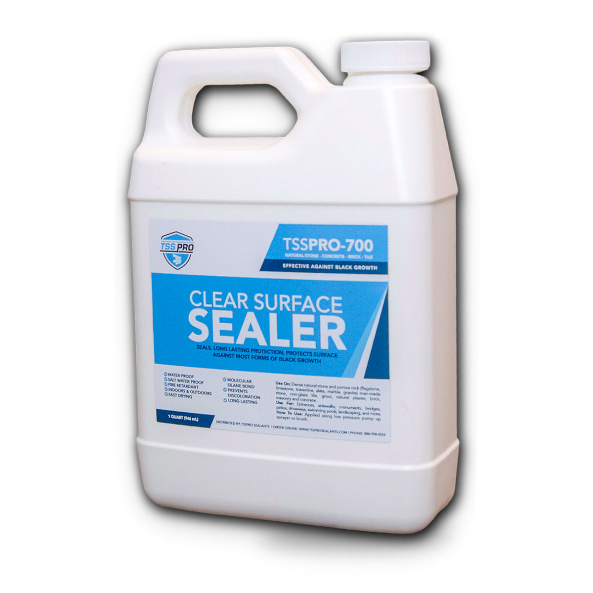 TSSPRO 700 Clear Surface Sealer — Prevents Black Algae & Mold