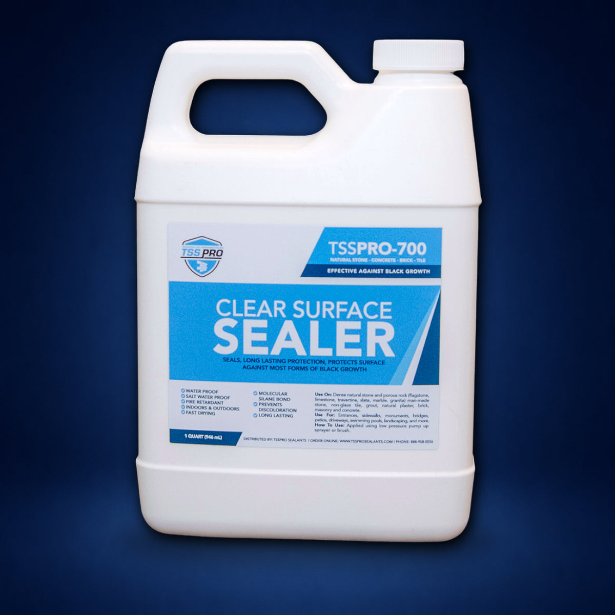 TSSPRO 700 Clear Surface Sealer — Prevents Black Algae & Mold
