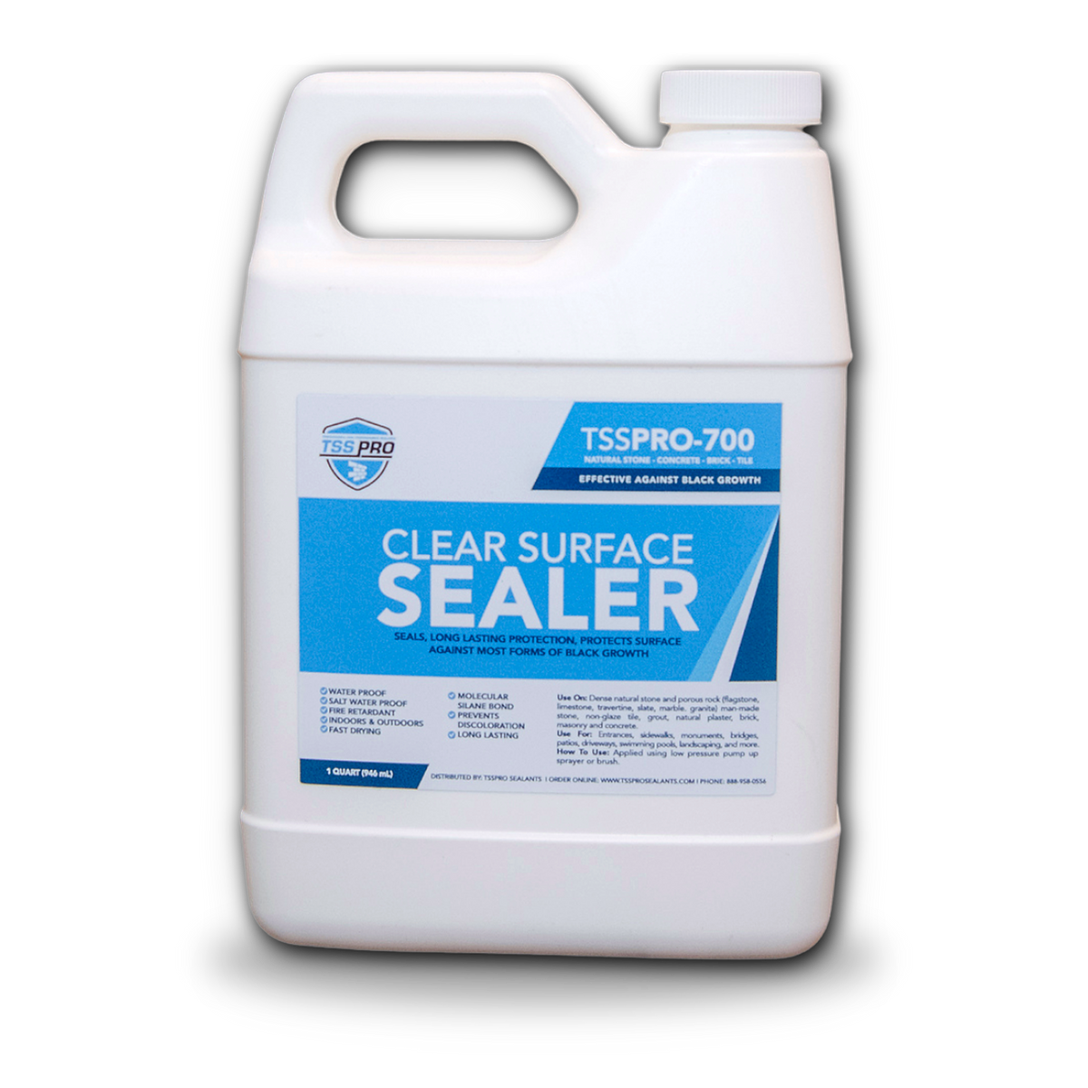 TSSPRO 700 Clear Surface Sealer — Prevents Black Algae & Mold